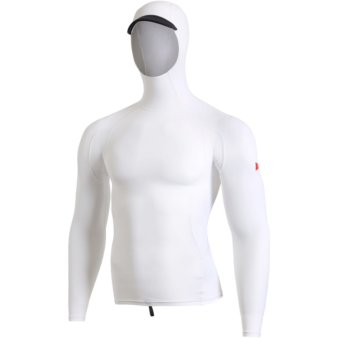 2026 Florence Marine X Mens Long Sleeve Utility Pocket Hooded Rash Vest FMSS00011 - White